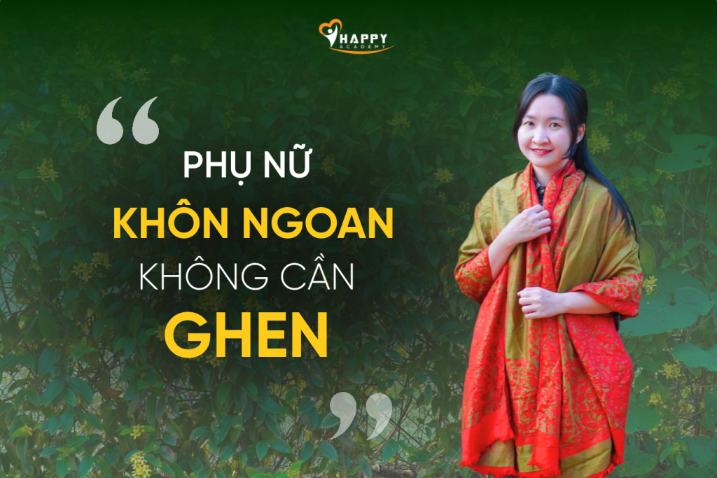 Phụ nữ khôn ngoan không cần ghen mỉm cười bình an và tự tin trong cuộc sống.